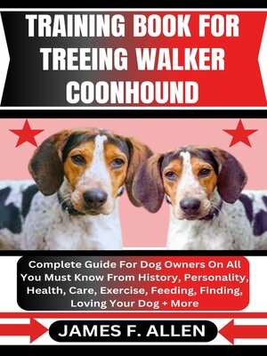 cover image of TRAINING BOOK FOR TREEING WALKER COONHOUND
